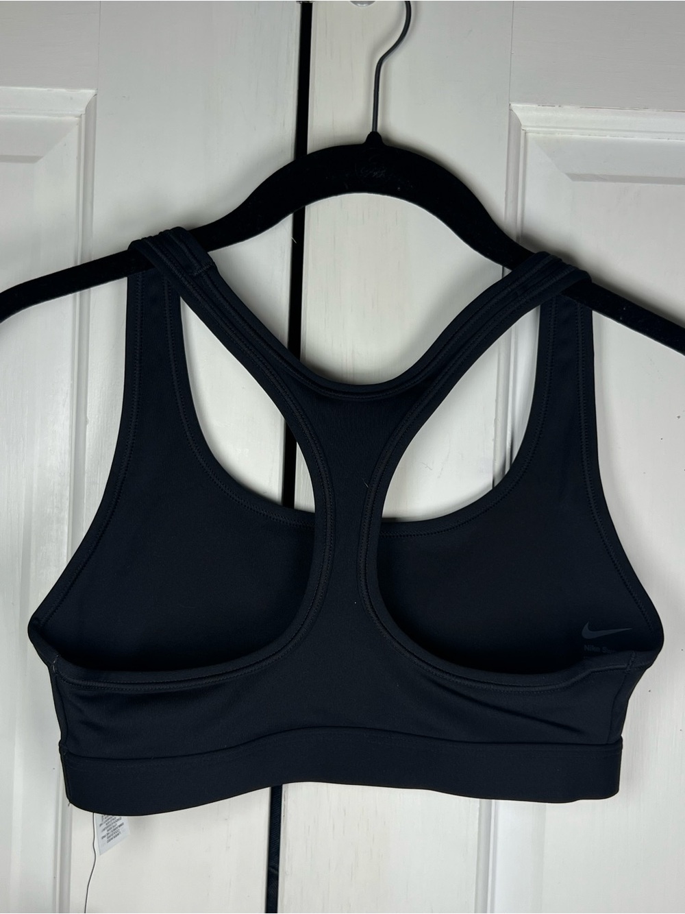 NWT Nike Women's Black Swoosh Racerback Sports Bra Size XS - Picture 3 of 5